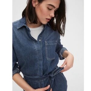 Gap Utility Jumpsuit Denim size 6 medium indigo